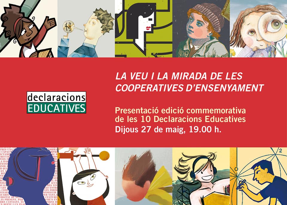 La veu i la mirada de les cooperatives d'ensenyament:   edició commemorativa de les 10 Declaracions Educatives 