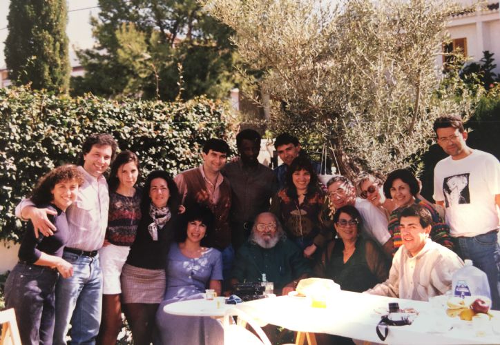 Paella a Torrent amb Paulo Freire, Nita Araujo, Basil Bernstein i Donaldo Macedo. Autoria: Matilde Llop