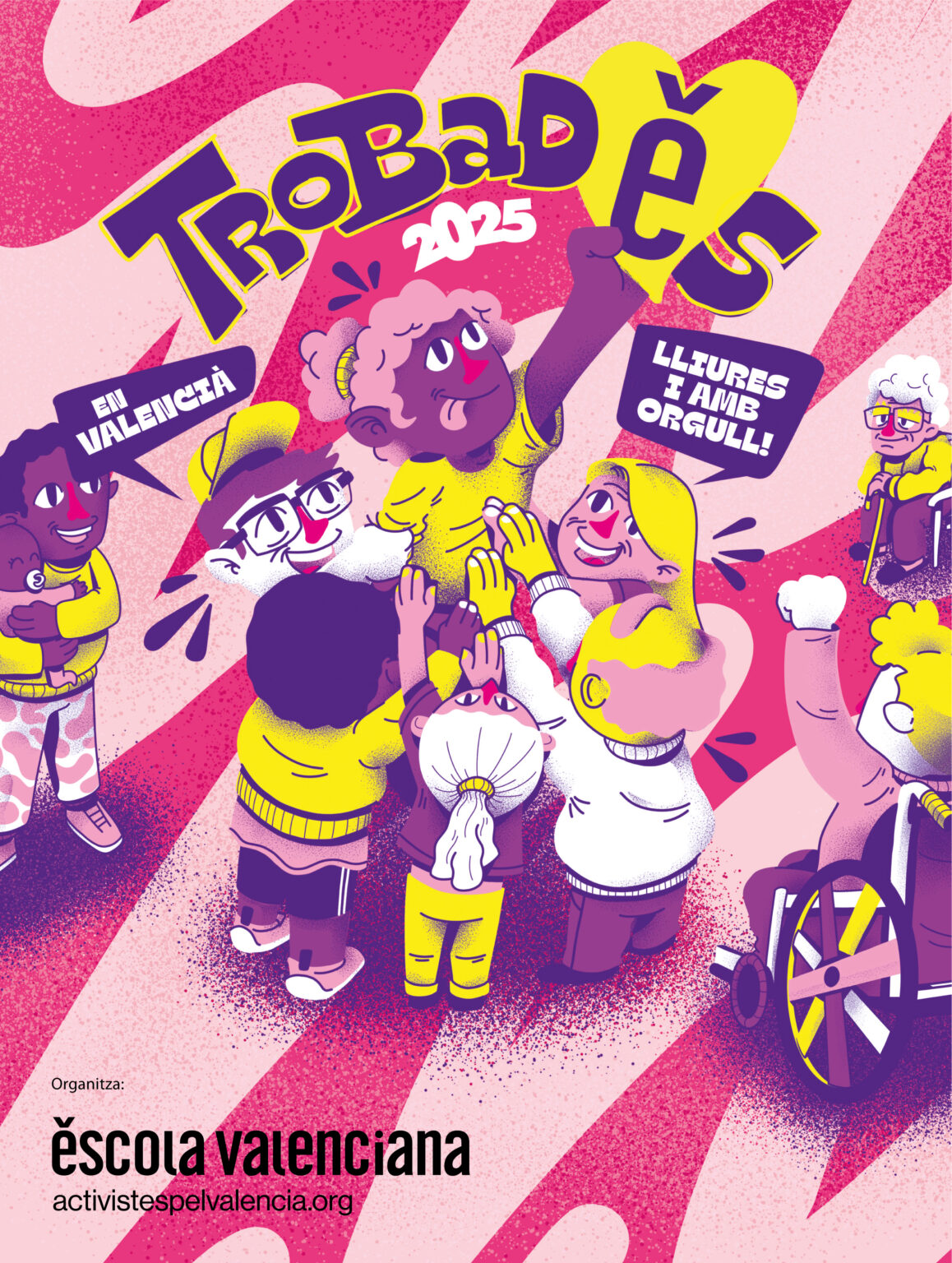 Cartell 2025 Trobades d'Escoles en Valencià. 