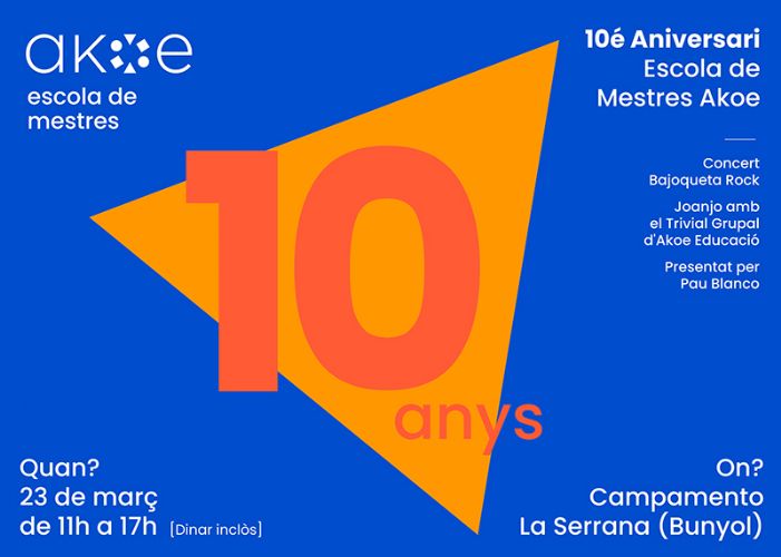 Celebració 10 anys Escola de Mestres AKOE.