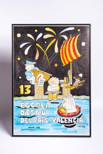 Cartell commemoratiu de la XIII Escola d'Estiu del País Valencià.