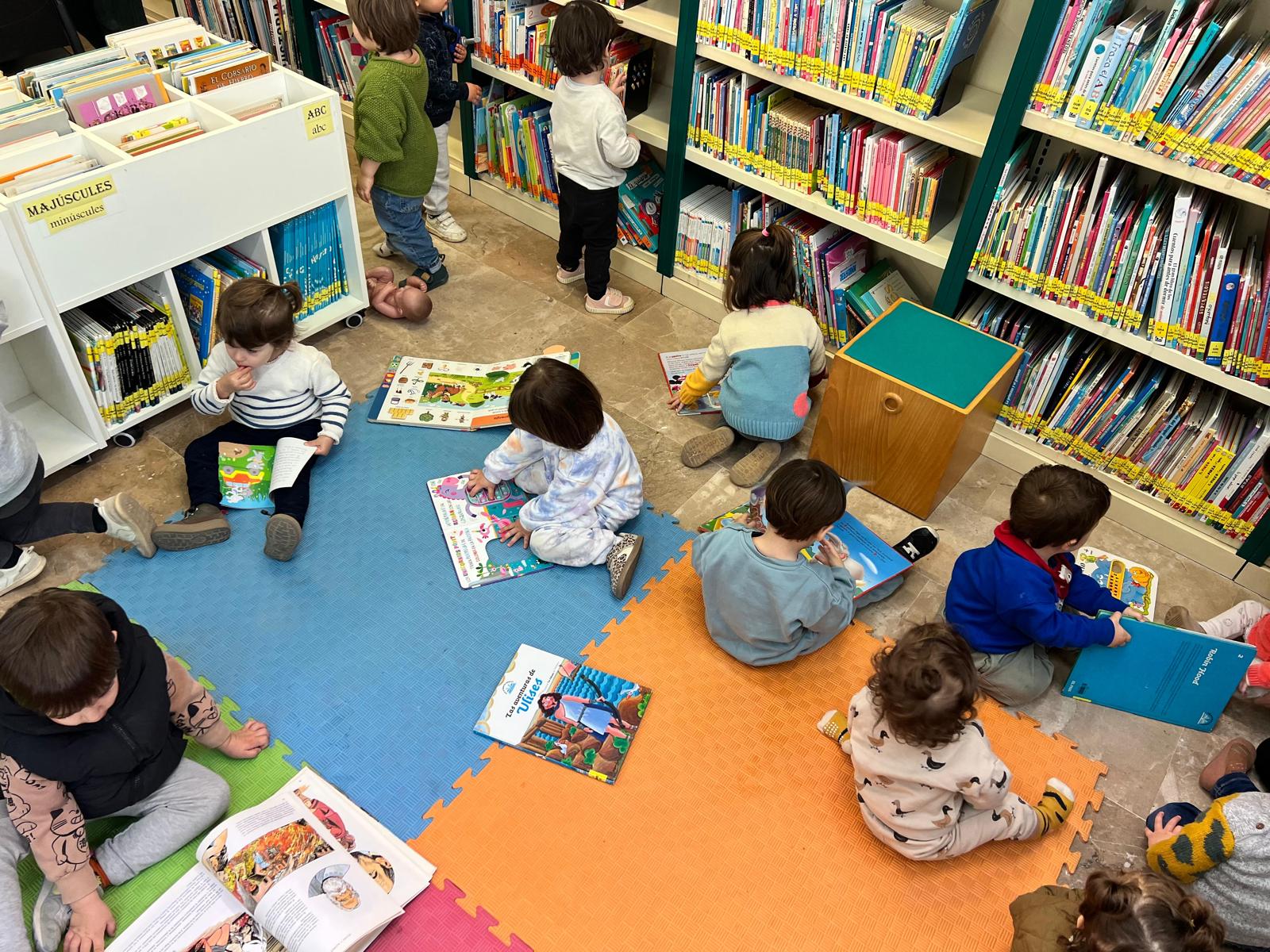 Visitant la biblioteca