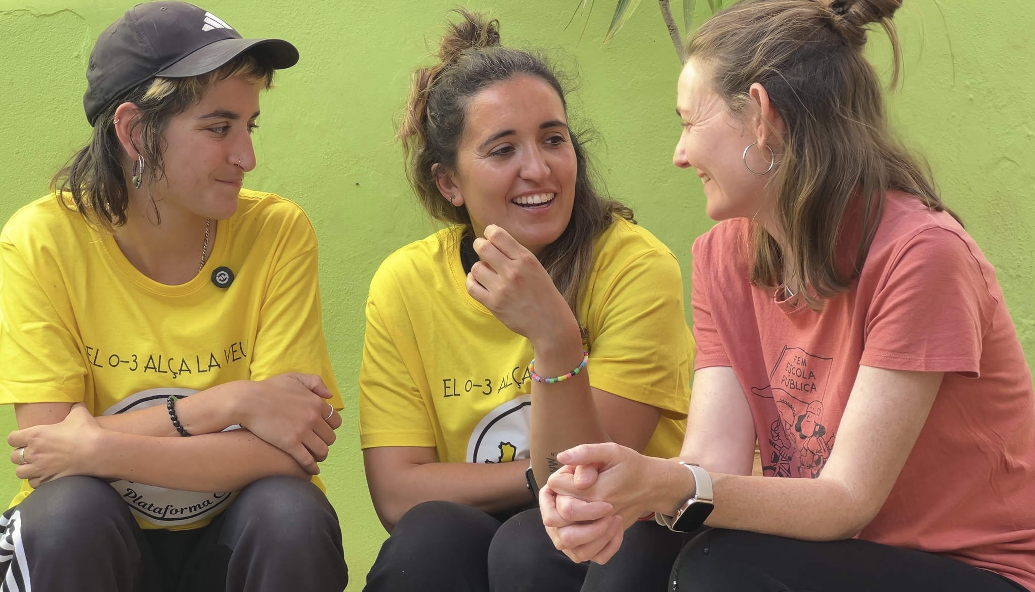 Nuria, Vicky i Esther durant l'entrevista