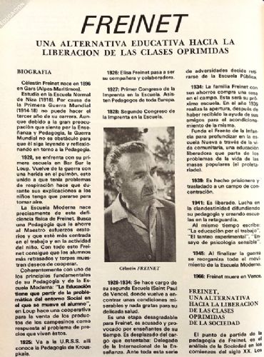 Article publicat a la revista Encrucijada al voltant de Célestin Freinet, un dels pedagogs de referència de les Escoles de Formació Agrícola Comarcals.