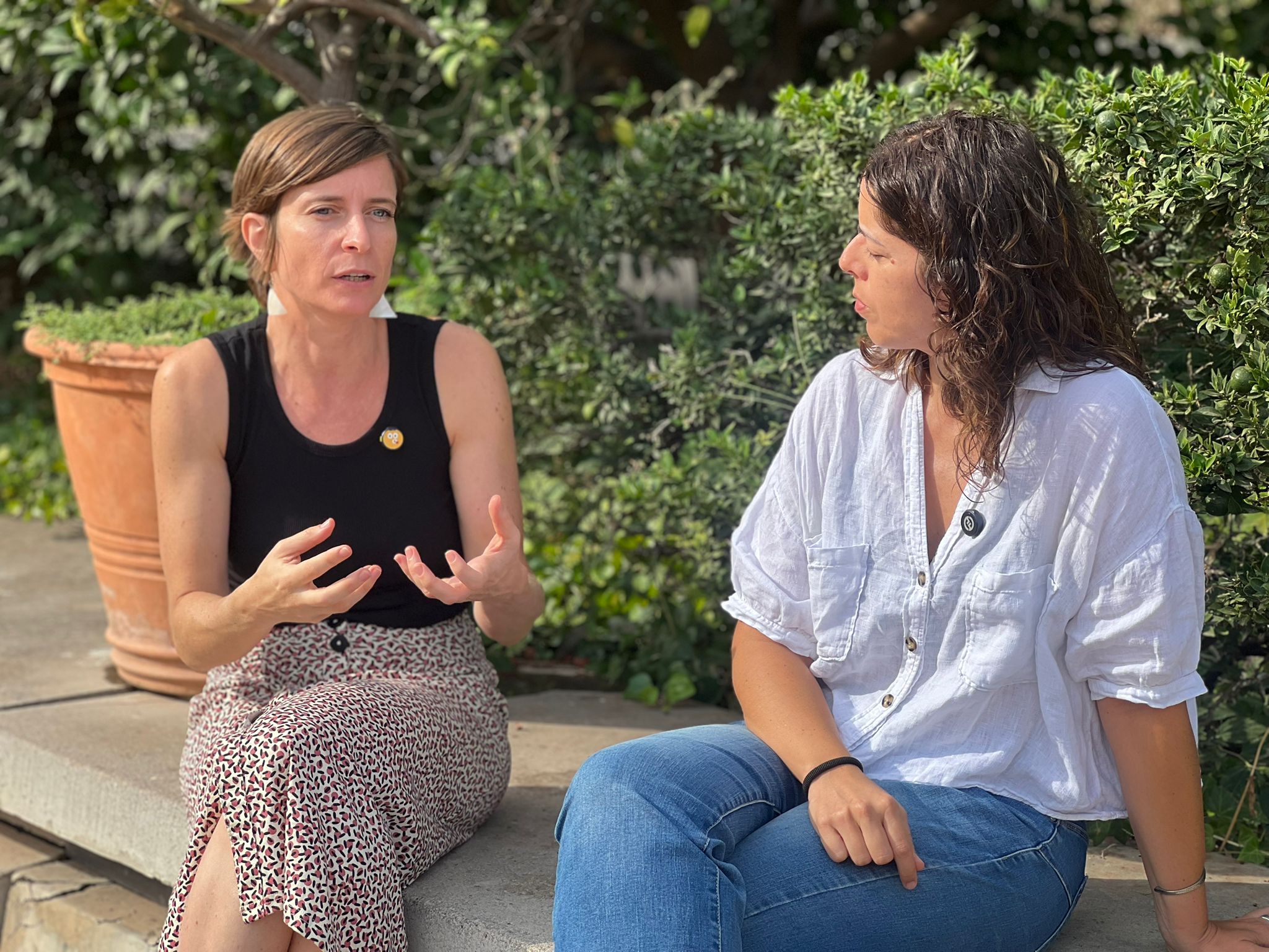 Eva Raga i Isabel González.