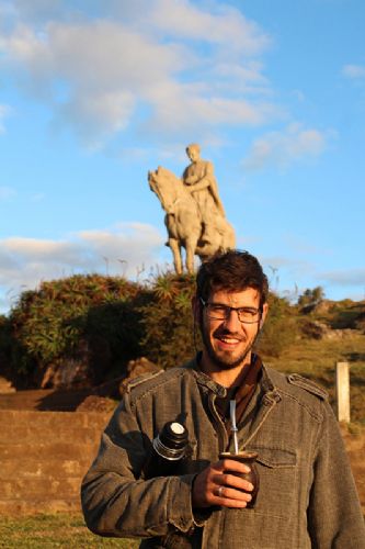 Manel Bernete durant un viatge a l'Uruguai